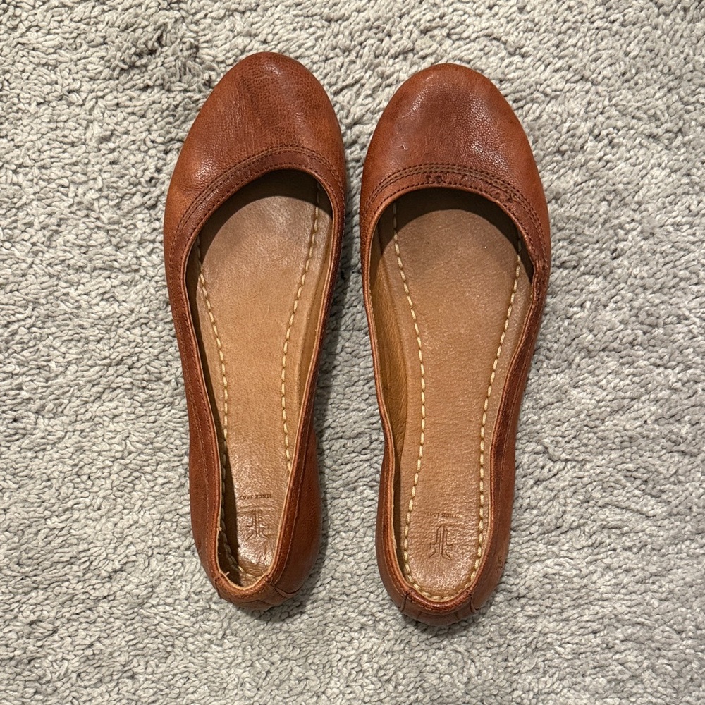 FRYE Brown Leather Women's Flats